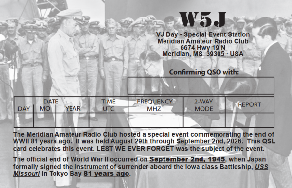 W5J QSL CARD